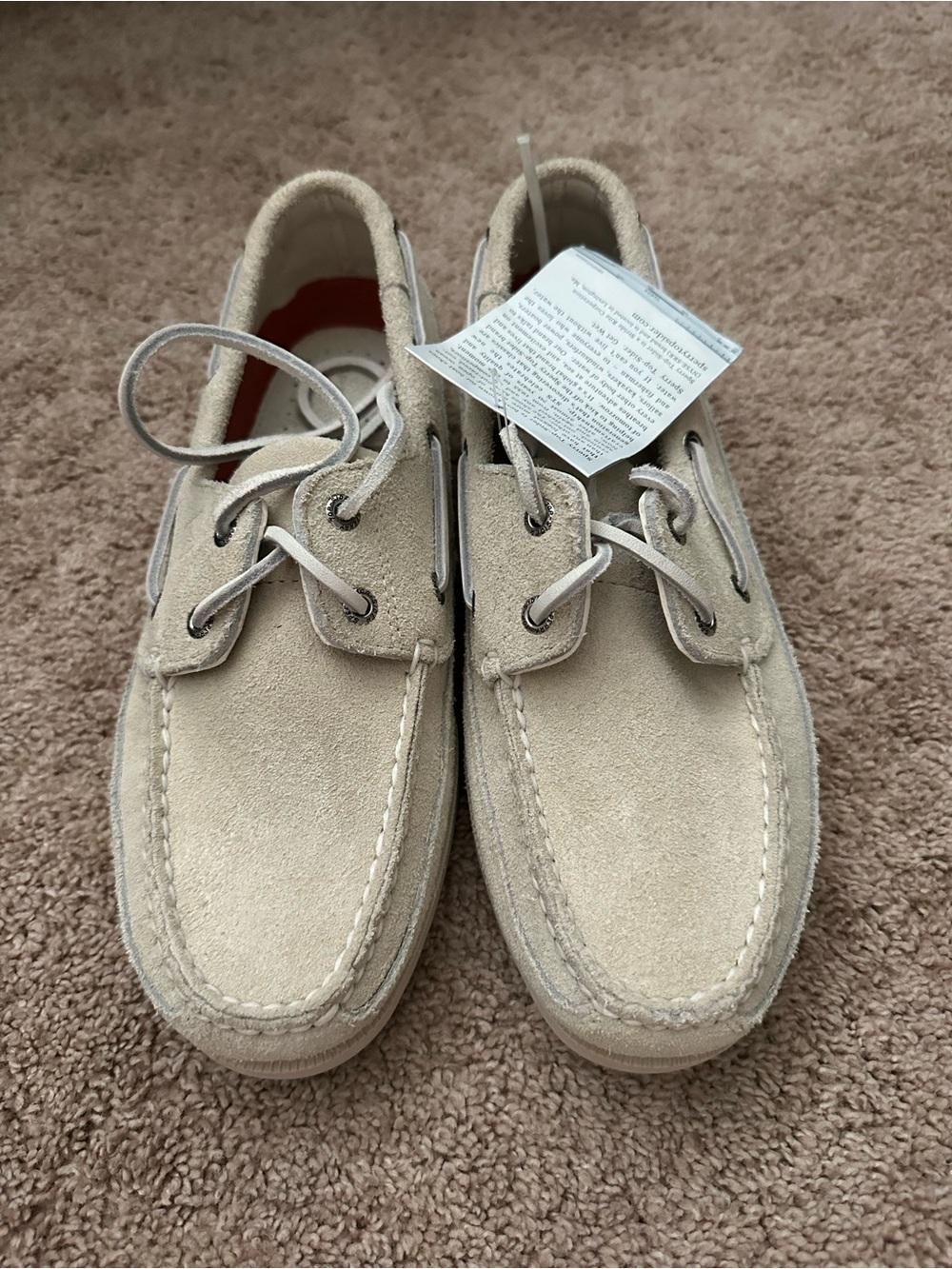 Sperry Top Sider Cream Boat Shoes